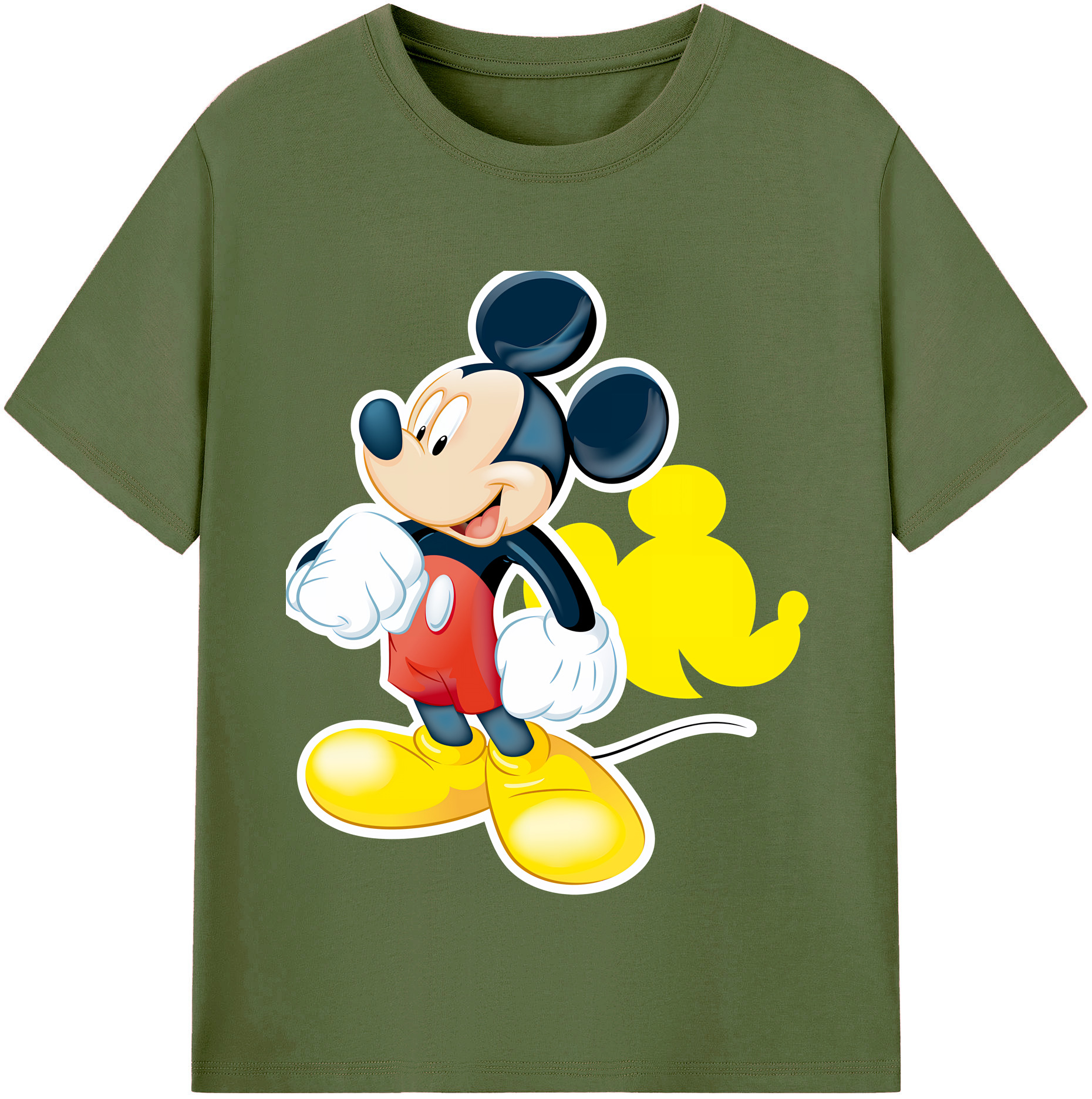（画像用） ミッキーマウス Mickey Mouse 綿100％半袖Tシャツ（フロントプリント）